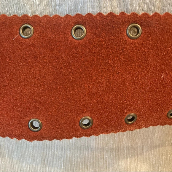 ACCESSORIUM Sz 34/85 Suede Pumpkin Colourway Made In Canada Belt - Picture 4 of 10